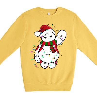 Santa Baymax Christmas Lights Baymax Christmas Baymax Xmas L Premium Crewneck Sweatshirt