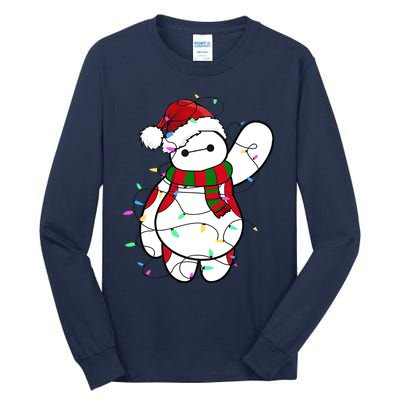 Santa Baymax Christmas Lights Baymax Christmas Baymax Xmas L Tall Long Sleeve T-Shirt