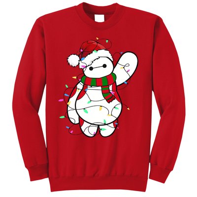 Santa Baymax Christmas Lights Baymax Christmas Baymax Xmas L Sweatshirt