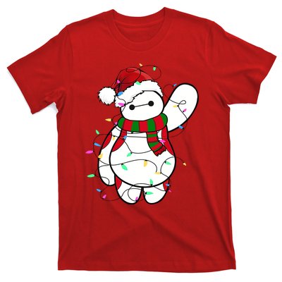 Santa Baymax Christmas Lights Baymax Christmas Baymax Xmas L T-Shirt