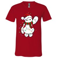 Santa Baymax Christmas Lights Baymax Christmas Baymax Xmas L V-Neck T-Shirt