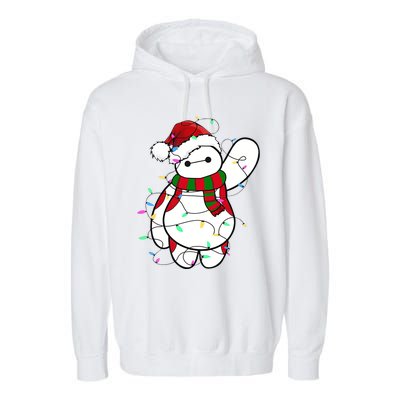 Santa Baymax Christmas Lights Baymax Christmas Baymax Xmas L Garment-Dyed Fleece Hoodie