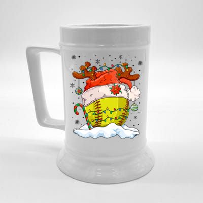 Softball Ball Christmas Softball Player Xmas Party Gift Beer Stein