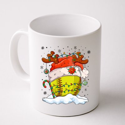 Softball Ball Christmas Softball Player Xmas Party Gift Coffee Mug