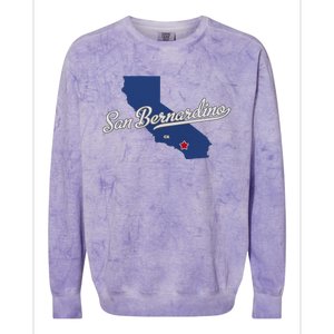 San Bernardino California CA Map Colorblast Crewneck Sweatshirt