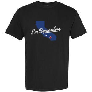 San Bernardino California CA Map Garment-Dyed Heavyweight T-Shirt