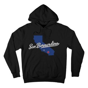 San Bernardino California CA Map Hoodie