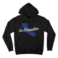 San Bernardino California CA Map Hoodie