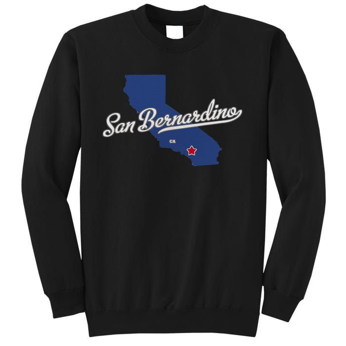 San Bernardino California CA Map Sweatshirt