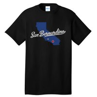 San Bernardino California CA Map Tall T-Shirt