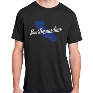 San Bernardino California CA Map Adult ChromaSoft Performance T-Shirt