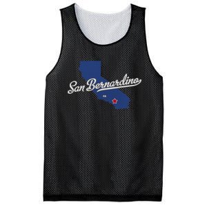 San Bernardino California CA Map Mesh Reversible Basketball Jersey Tank