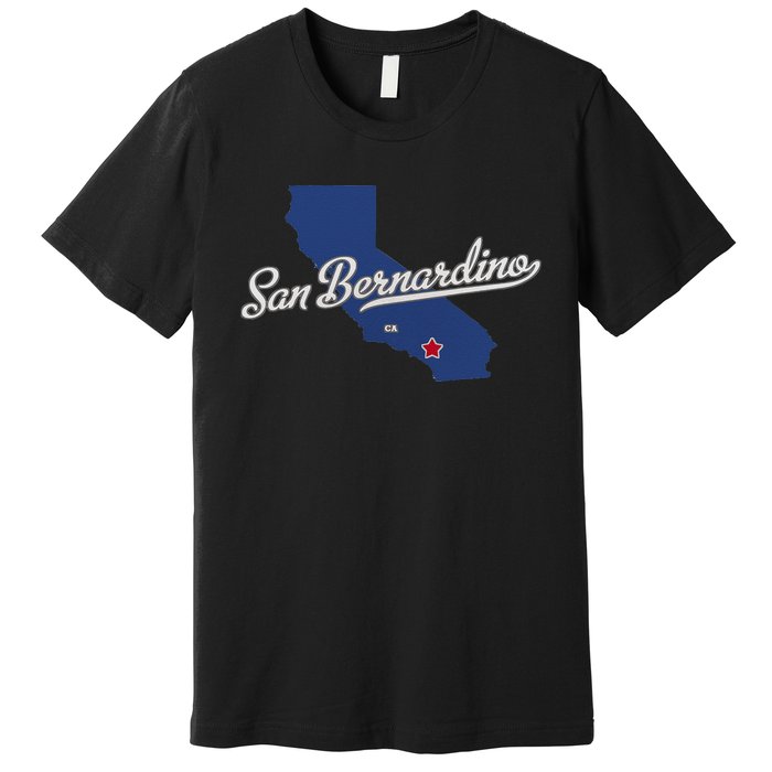 San Bernardino California CA Map Premium T-Shirt