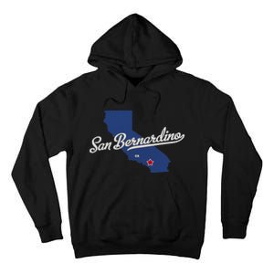 San Bernardino California CA Map Tall Hoodie