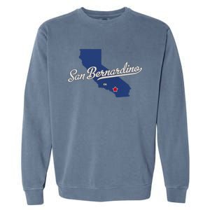 San Bernardino California CA Map Garment-Dyed Sweatshirt