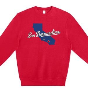 San Bernardino California CA Map Premium Crewneck Sweatshirt