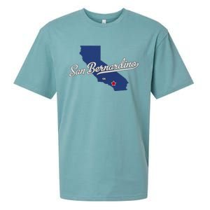 San Bernardino California CA Map Sueded Cloud Jersey T-Shirt