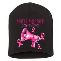 Support Breast Cancer Awareness Short Acrylic Beanie