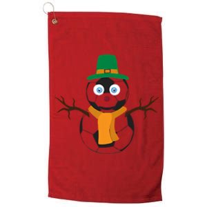 Soccer Ball Christmas Snowman Platinum Collection Golf Towel