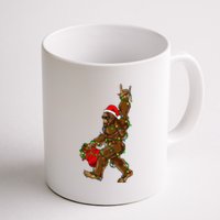 Santa Bigfoot Christmas Lights Rock Funny Sasquatch Believe Coffee Mug