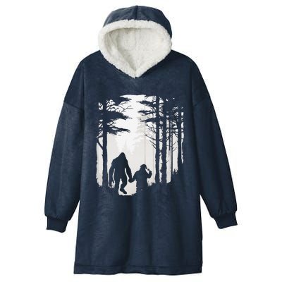 Santa Bigfoot Christmas Coming Hooded Wearable Blanket