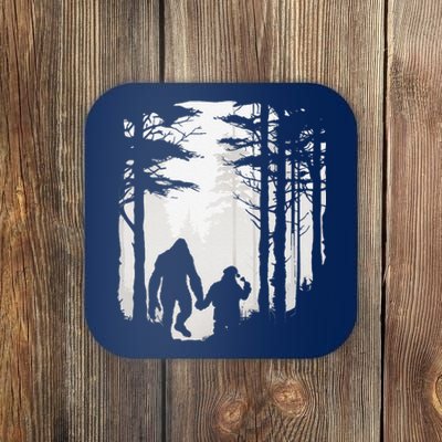 Santa Bigfoot Christmas Coming Coaster