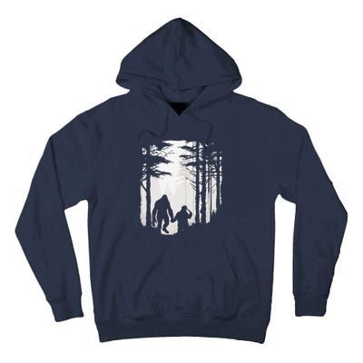 Santa Bigfoot Christmas Coming Tall Hoodie