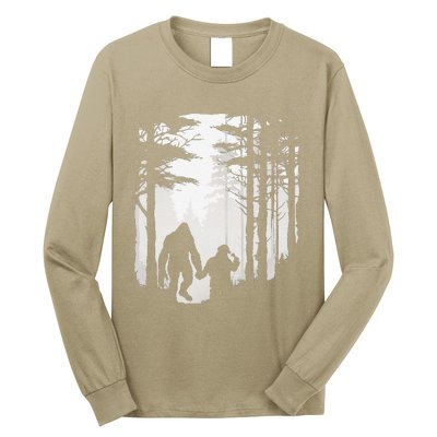 Santa Bigfoot Christmas Coming Long Sleeve Shirt