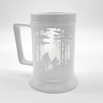 Santa Bigfoot Christmas Coming Beer Stein