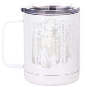 Santa Bigfoot Christmas Coming 12 oz Stainless Steel Tumbler Cup