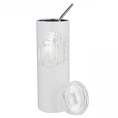 Santa Bigfoot Christmas Coming Stainless Steel Tumbler