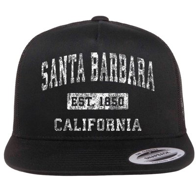 Santa Barbara California Ca Vintage Established Flat Bill Trucker Hat