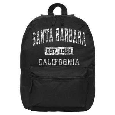 Santa Barbara California Ca Vintage Established 16 in Basic Backpack