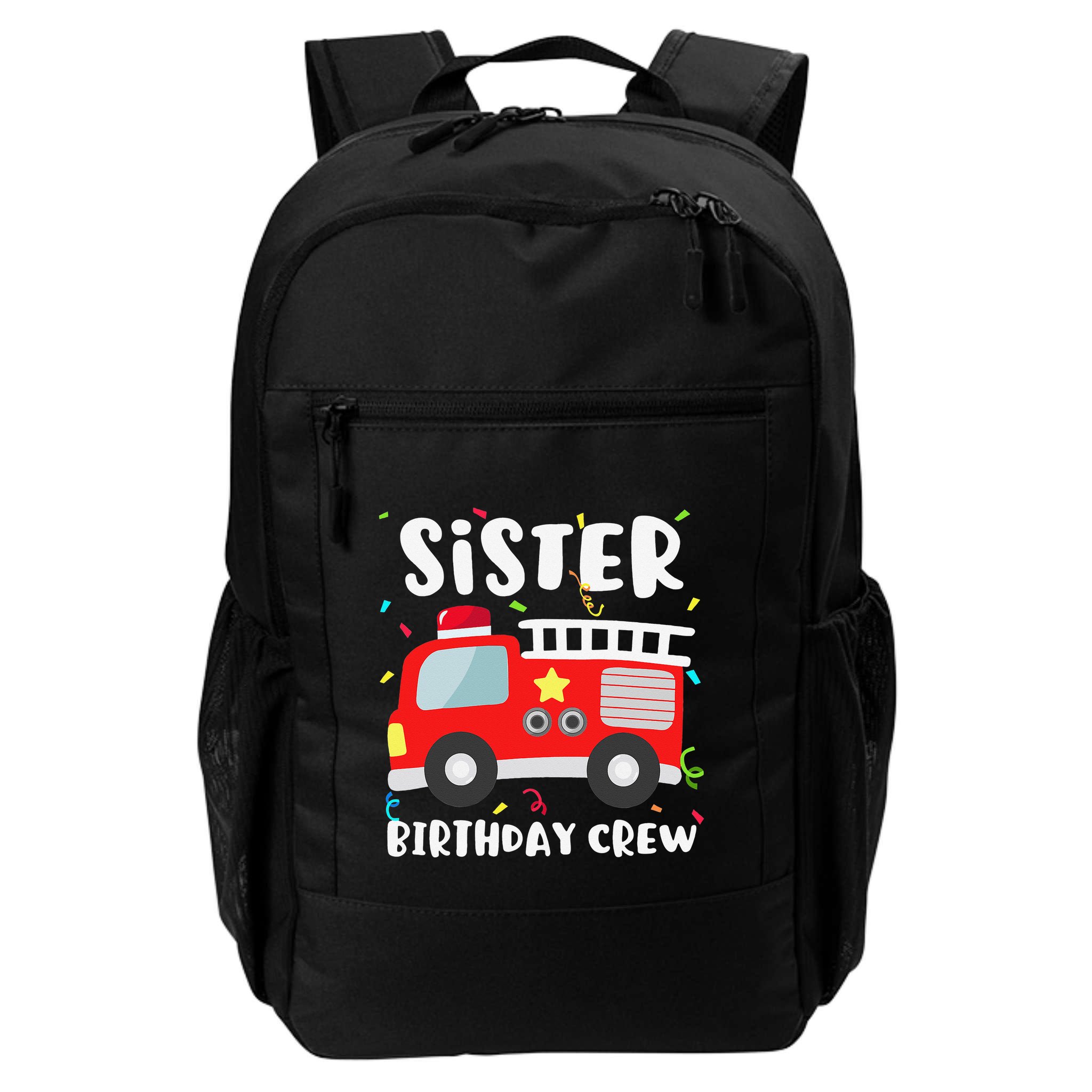 Sister Birthday Crew Fire Truck Party Firefighter Backpack