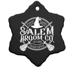 Salem Broom Company Est 1692 Halloween Classic Funny Witch Ceramic Star Ornament