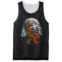 Santa Bigfoot Christmas Lights Rock Funny Sasquatch Believe Mesh Reversible Basketball Jersey Tank