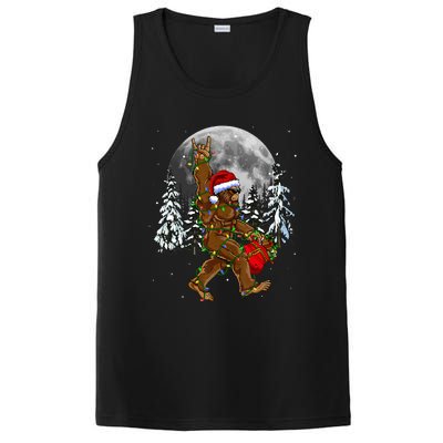 Santa Bigfoot Christmas Lights Rock Funny Sasquatch Believe PosiCharge Competitor Tank