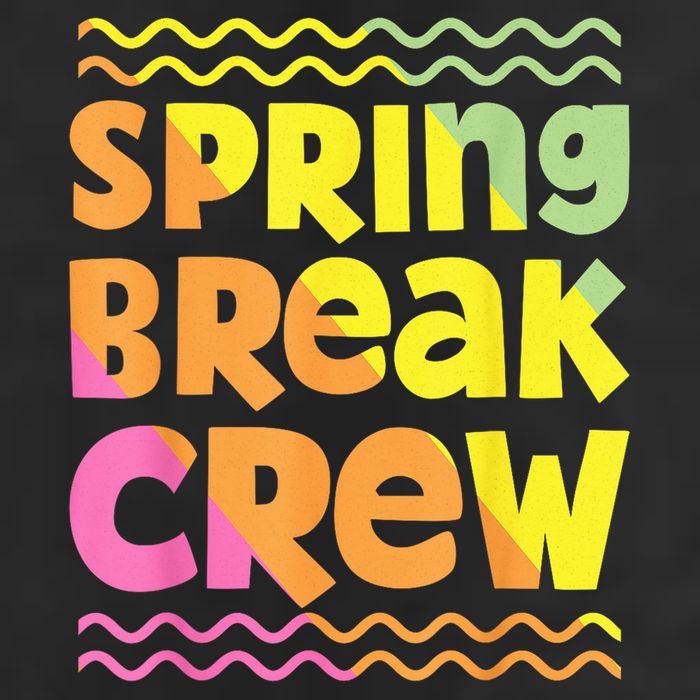 Spring Break Crew Retro Groovy 2025 Boy Trucker Hat