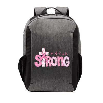 Strong Breast Cancer Awareness Month Vector Backpack