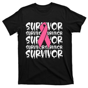 Support Breast Cancer Awareness Pink Survivor T-Shirt