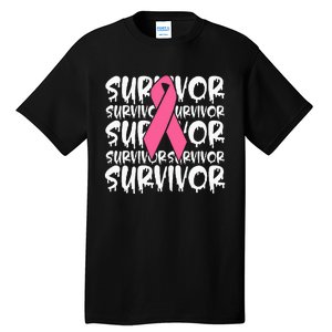 Support Breast Cancer Awareness Pink Survivor Tall T-Shirt