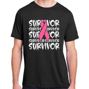 Support Breast Cancer Awareness Pink Survivor Adult ChromaSoft Performance T-Shirt