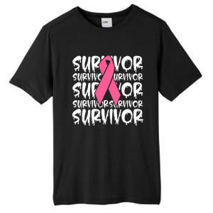 Support Breast Cancer Awareness Pink Survivor Tall Fusion ChromaSoft Performance T-Shirt