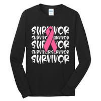 Support Breast Cancer Awareness Pink Survivor Tall Long Sleeve T-Shirt