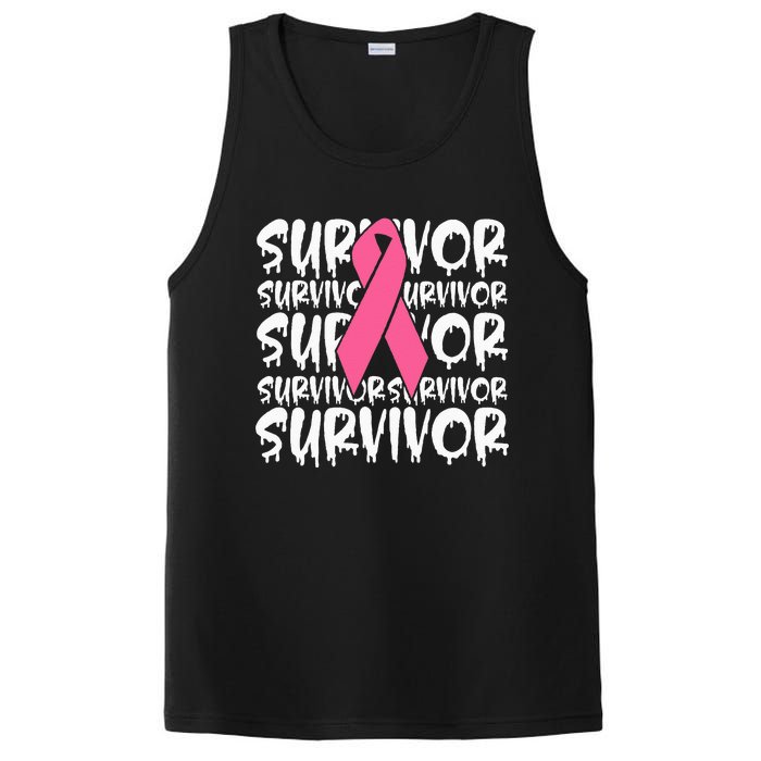 Support Breast Cancer Awareness Pink Survivor PosiCharge Competitor Tank