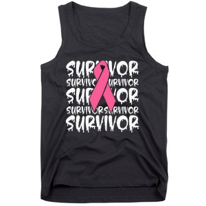 Support Breast Cancer Awareness Pink Survivor Tank Top