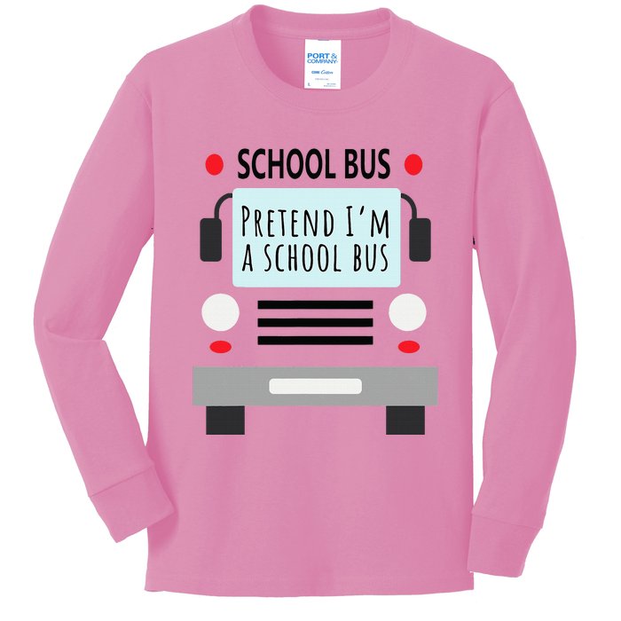 School Bus Costume Funny Halloween Kids Long Sleeve Shirt