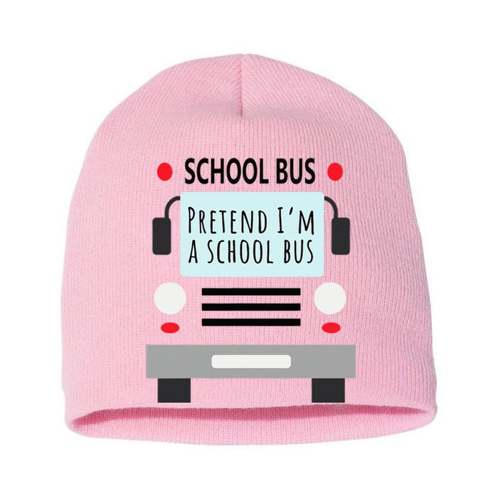 School Bus Costume Funny Halloween Short Acrylic Beanie