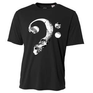 Skull Bass Clef Bass Player Musican Music Lover Guitar Cooling Performance Crew T-Shirt