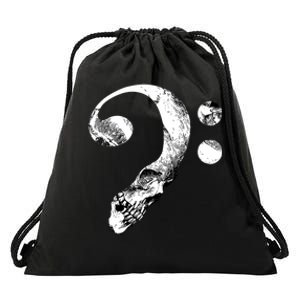 Skull Bass Clef Bass Player Musican Music Lover Guitar Drawstring Bag